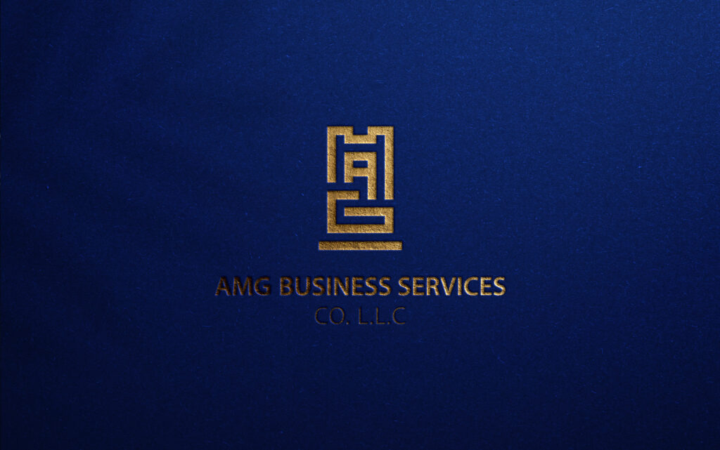 AMG Business Services corporate visual identity and logo design by Lilac Marketing Agency Dubai