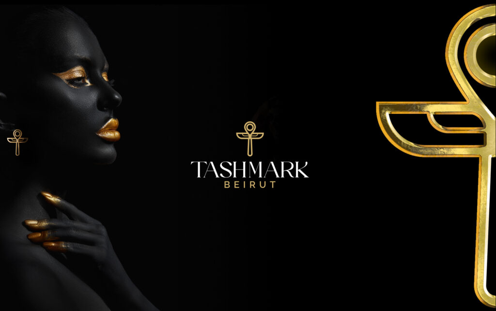 Symbolic jewelry logo design for Tashmark featuring a 'T' and Ankh symbol integration by Lilac